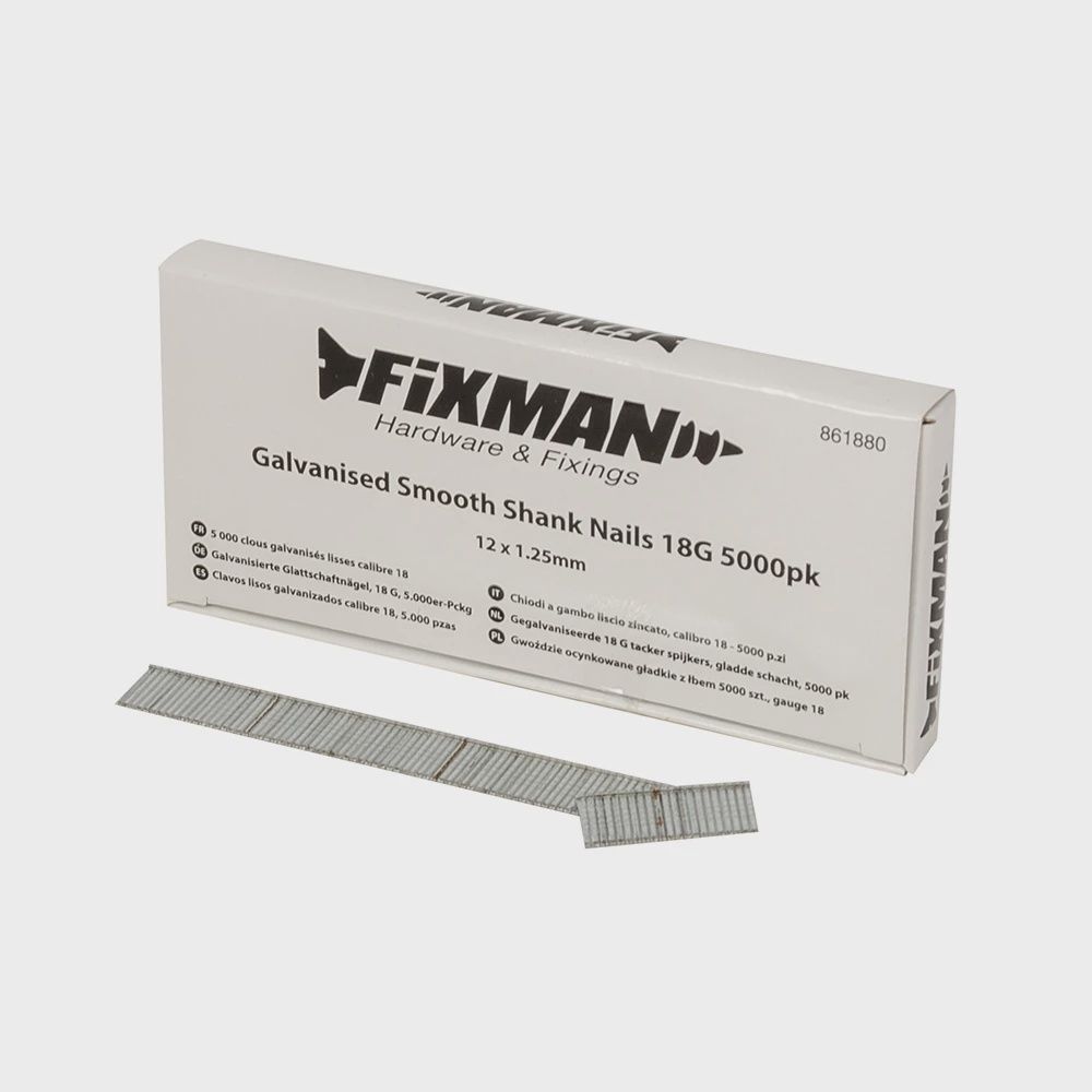 Fixman Galvanised Smooth Shank Nails 18G 5000pk
