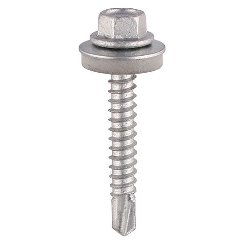 Timco Metal Construction Light Section Screws - Hex - Self-Drilling - Exterior - Silver Organic 5.5 x 32