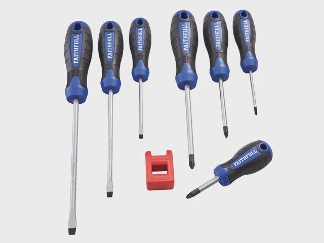 Faithfull XMS24SDRIVER Soft Grip Screwdriver 8 Piece Set