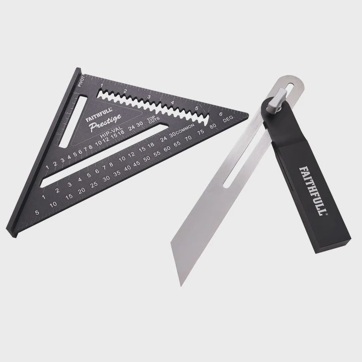 Faithfull CNC Sliding Bevel & Quick Square Set Precision Tools for Accurate Measurements XMS24SQUARE