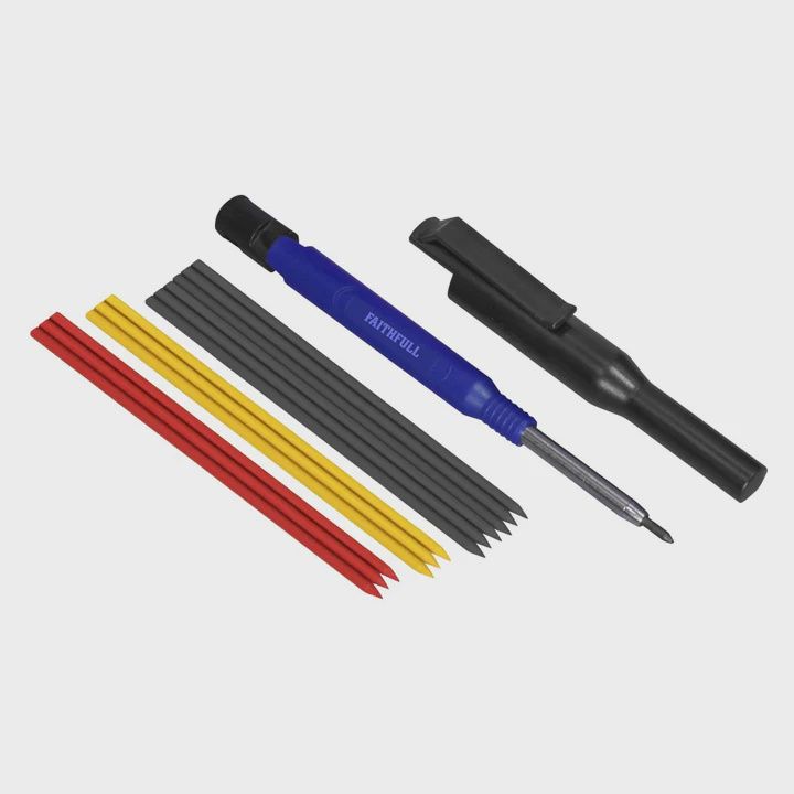 Faithfull Long Reach Pencil &amp; Marking Set for Accurate Markings XMS24PENCIL