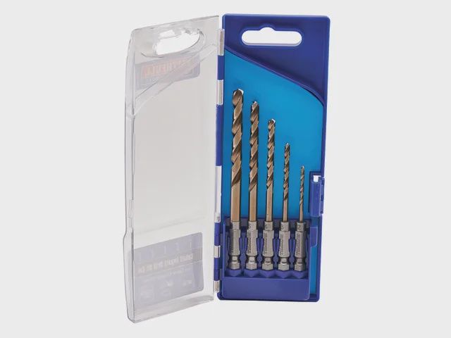 Faithfull XMS24COBSET Quick Change HSS Cobalt Impact Drill Bit 5 Piece Set