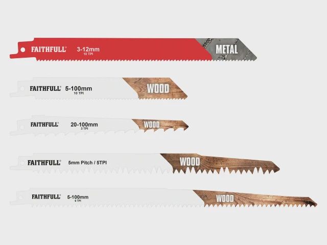 Faithfull FAISBSSET15M 15 Piece Sabre Saw Blade Set