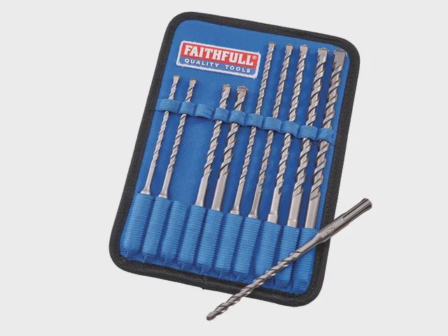 Faithfull XMS24SDSSET SDS Plus Drill Bit 10 Piece Set