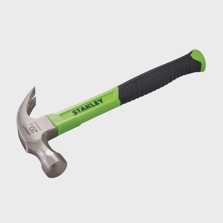 Stanley 567g/20oz Hi-Vis Claw Hammer Durable &amp; Easy to See Tool for Every Job XMS24HAMMER