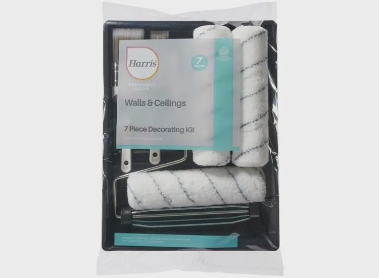 Harris Seriously Good 7 PC Walls and Ceilings Decorating Kit Roller &amp; Paintbrush