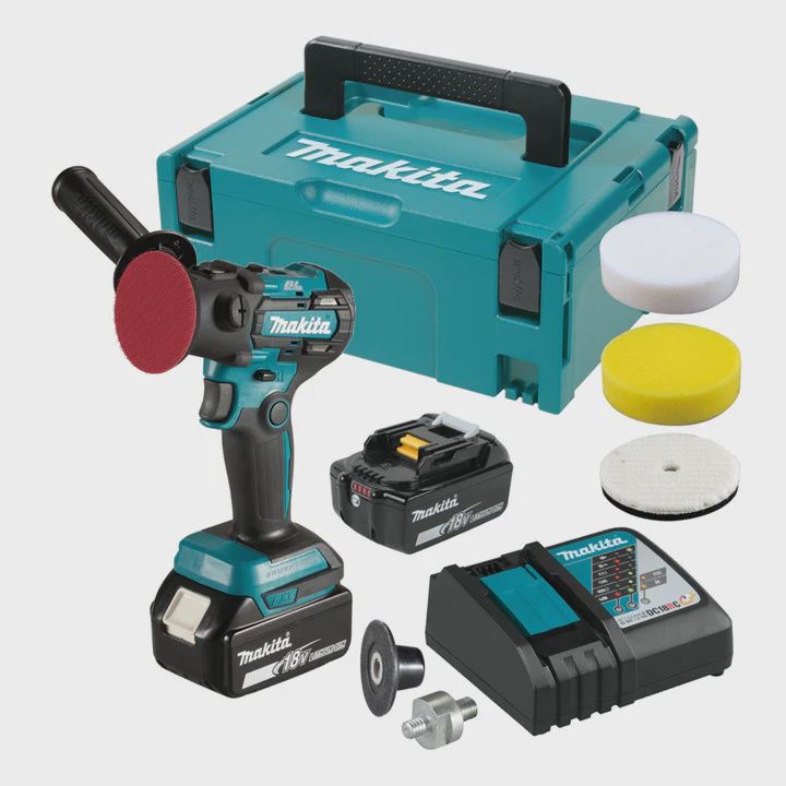 Makita DPV300RTJ 18V LXT Brushless Sander / Polisher With 2 x 5.0Ah Batteries, Charger In Case