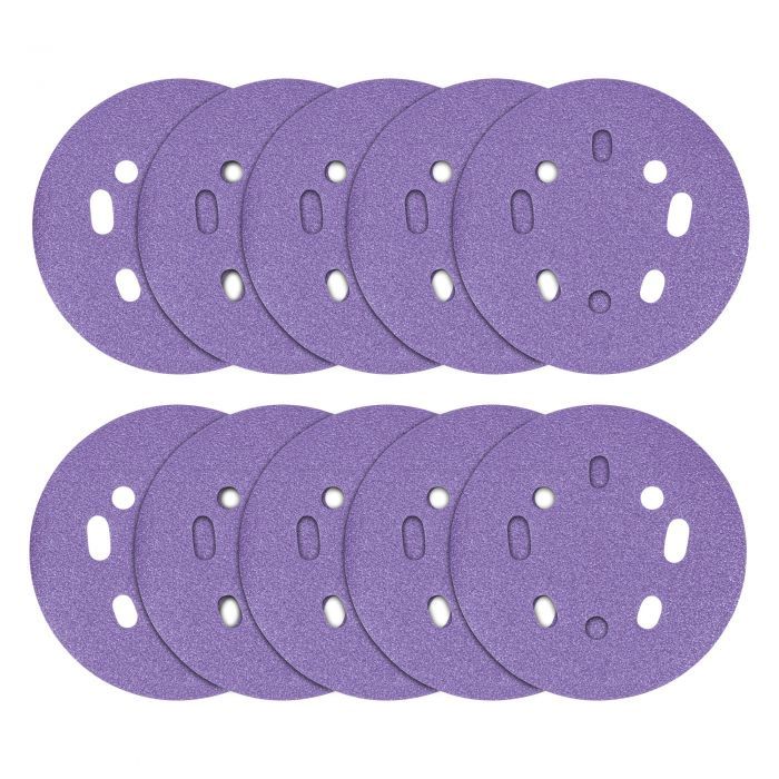 Trend Zirconium Random Orbital 8-Hole Sanding Disc 10pc 125mm 80 grit AB/125/80Z