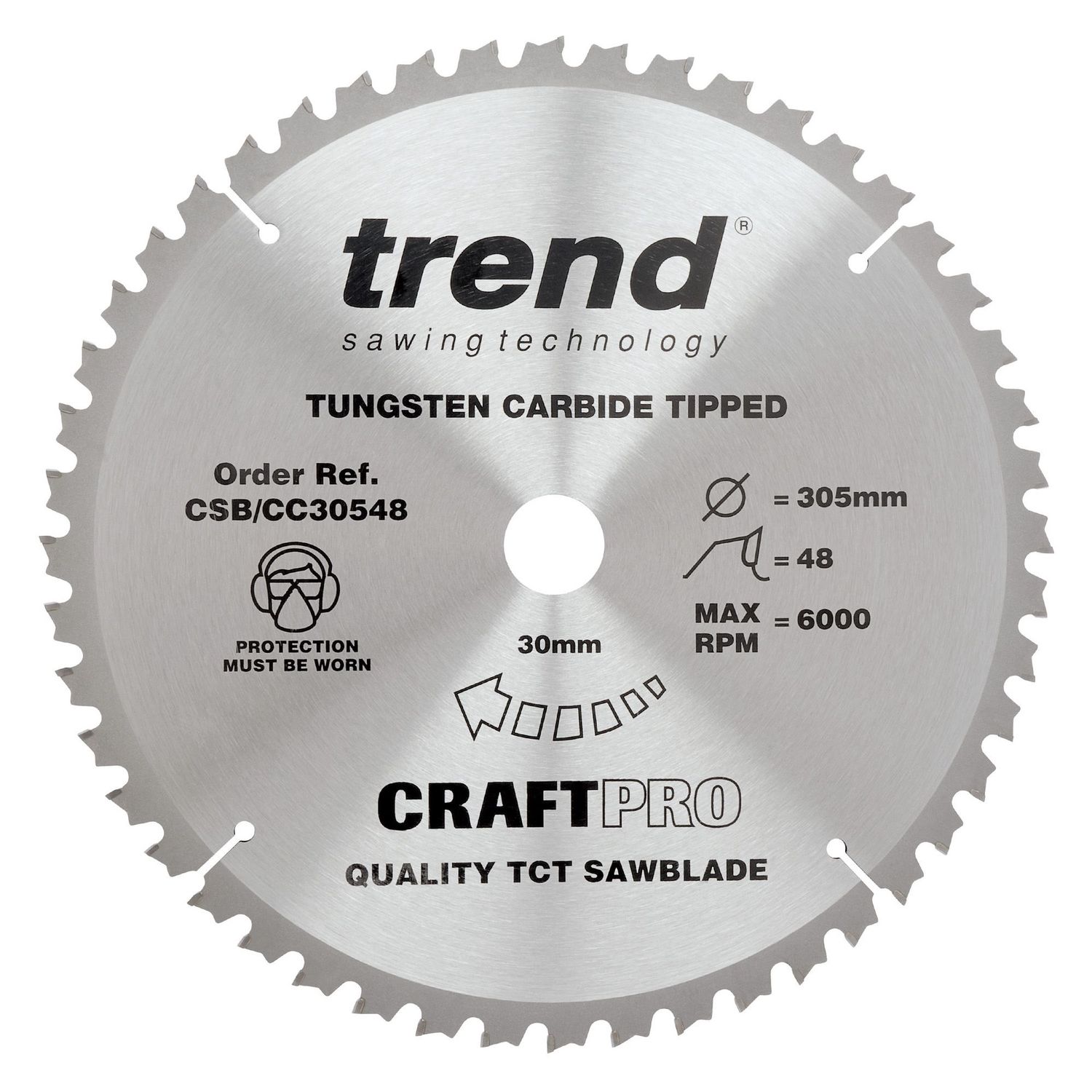 Trend Wood Mitre Saw Blade 305mm x 30mm x 48T CSB/CC30548