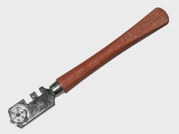 Faithfull FAIGCSIX Six Wheel Glasscutter Tungsten Carbide - Wood Handle