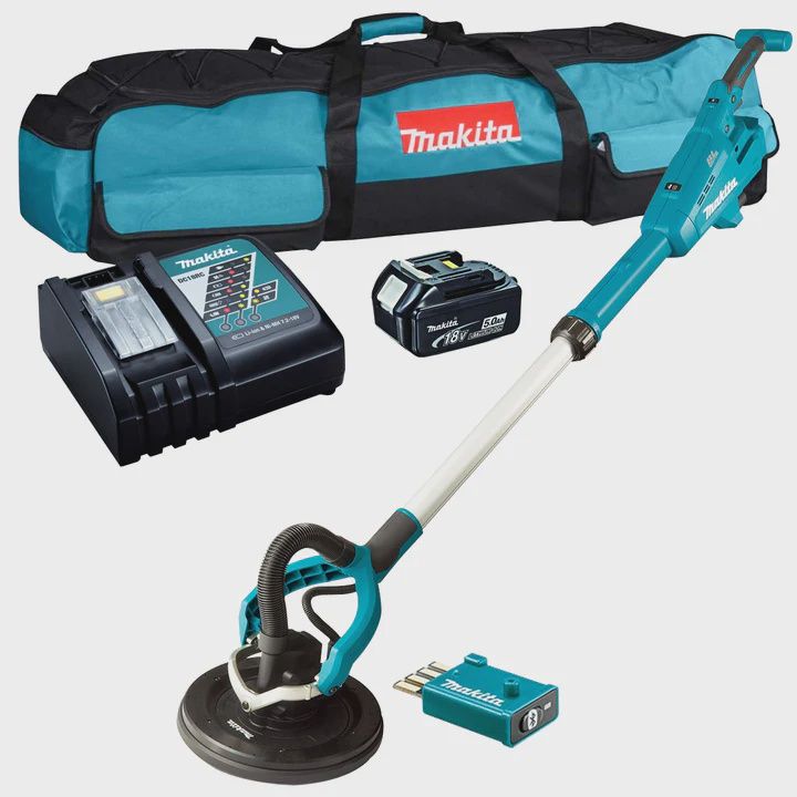 Makita DSL801ZU 18V LXT 225mm AWS Brushless Drywall Sander With 1 x 5.0Ah