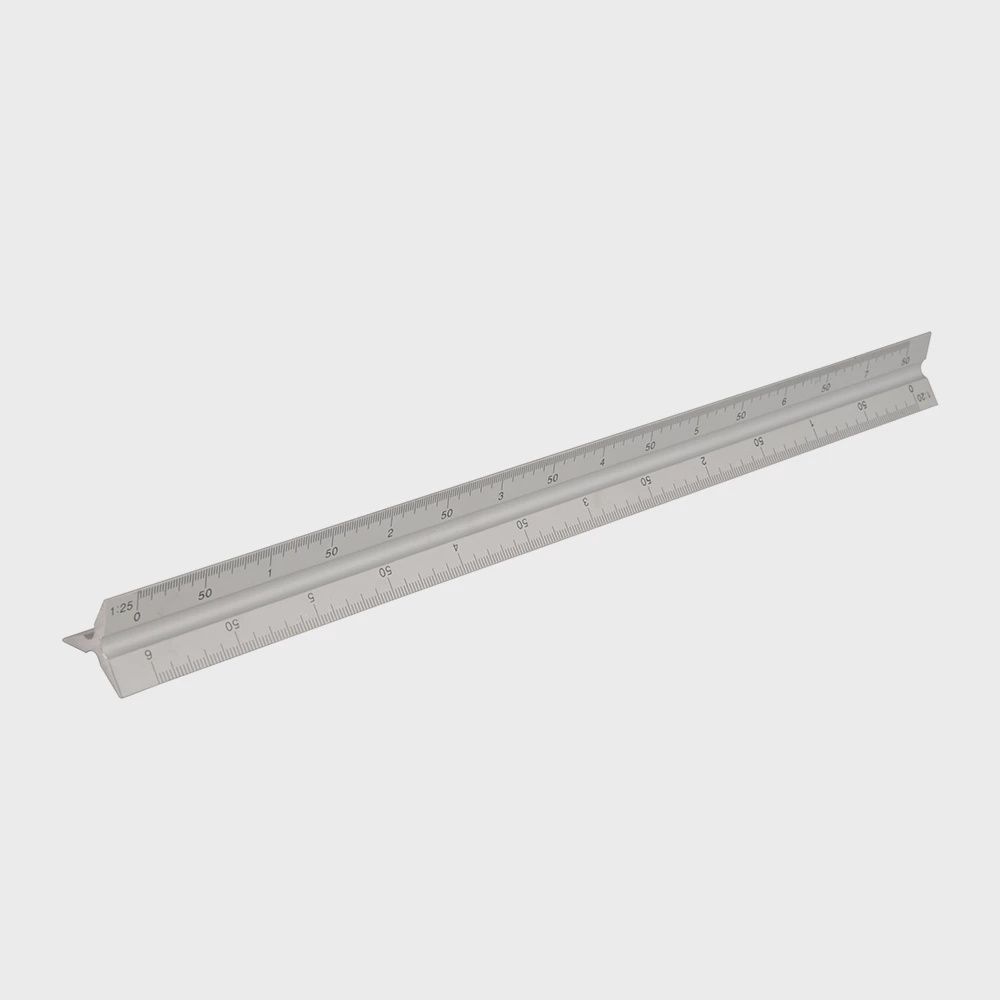 Silverline Aluminium Scale Tri Rule 731001