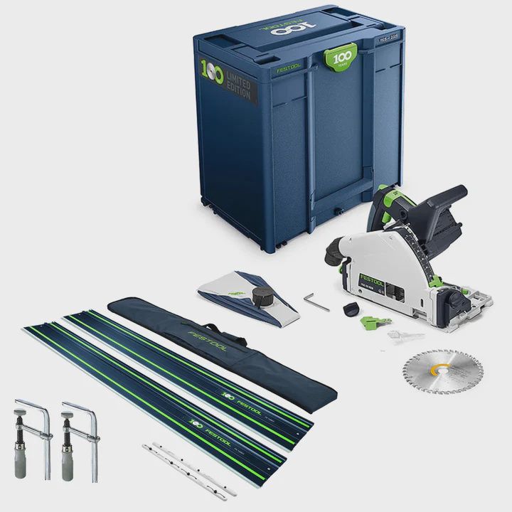 Festool TSC 55 KEB-Basic GB 36V Brushless Plunge-Cut Saw 100Y Limited Edition - 578227 With 2 x Guide Rail, Connector, Clamp &amp; Bag
