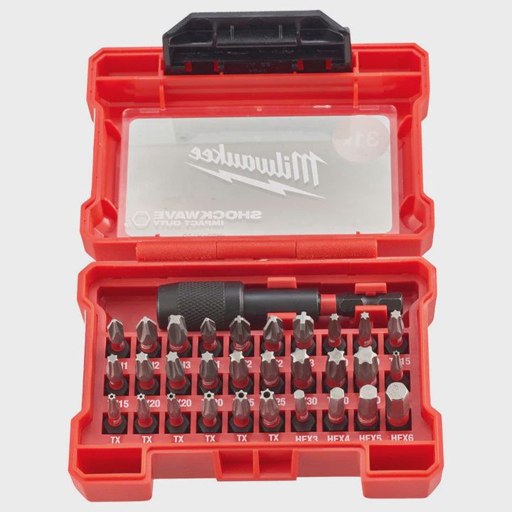 Milwaukee Shockwave Impact Screwdriver Bit Set 31 Piece 4932472060