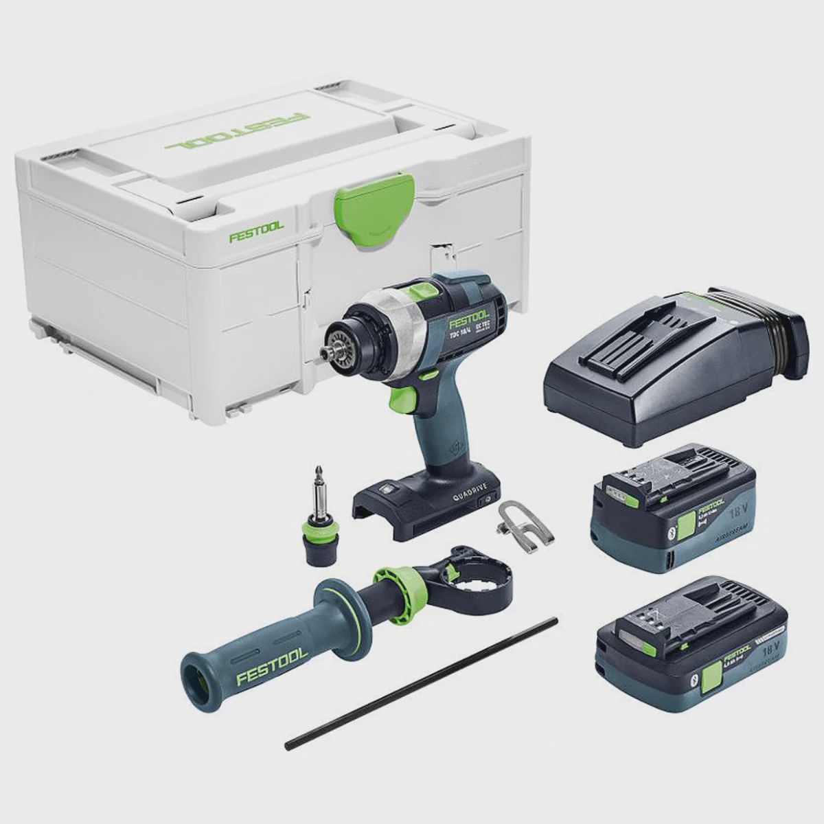 Festool TDC 18/4 5,2/4,0 I-Plus GB 18V Brushless Drill With 1 x 5.2Ah &amp; 4.0Ah Batteries, Charger In Case 576767