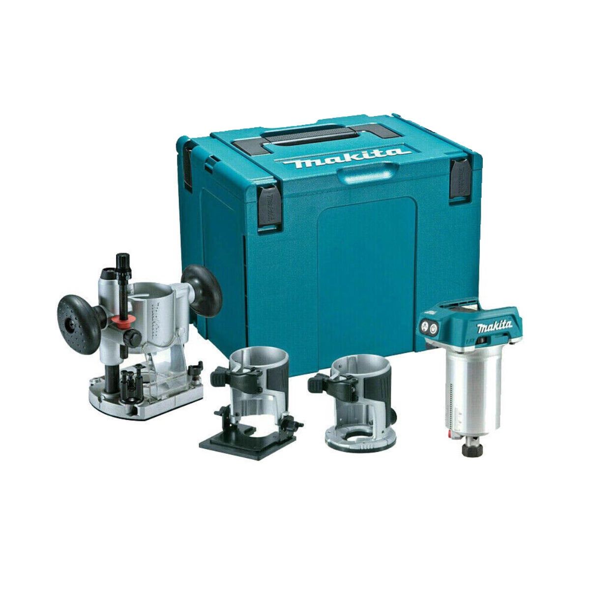 Makita DRT50ZJX2 Cordless 18V LXT 1/4″ Brushless Router With Trimmer Guide And Box