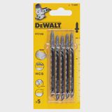 DeWalt 100mm HCS T-Shank Scroller Wood Cutting Jigsaw Blades DT2166-QZ Pack of 5