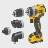 Dewalt DCD703L2T 12V XR Brushless Multi-head Drill Driver With 2 x 3.0Ah Batteries Charger In Case