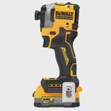 Dewalt DCF850E2T 18V XR Brushless Impact Driver with 2 x POWERSTACK Batteries Charger In Case