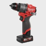 Milwaukee M12 FPD2-602X 12V FUEL Brushless Combi Drill with 2 x 6.0Ah Batteries, Charger & Case