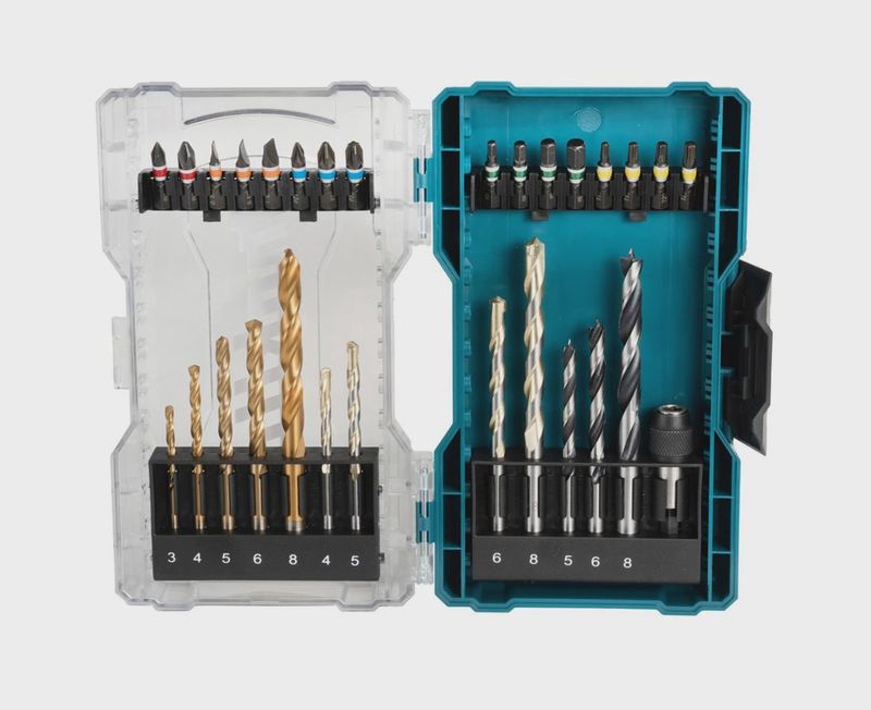 Makita E-07054 29 Piece Wood, Metal, Brick Drill Bits & Screwdriver Bits In Case