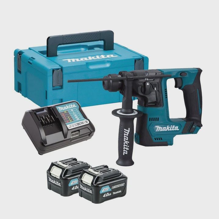Makita HR140DWMJ 12V max CXT SDS-PLUS Rotary Hammer With 2 x 4.0Ah Batteries, Charger &amp; Case