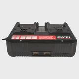 Excel 100-240V Dual Port Fast Battery Charger 2.3A