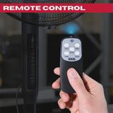 Excel 16" Height Adjustable Digital Pedestal Fan with Remote Control - Black
