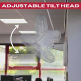 Excel 16" Wall Mount Fan with Remote Control - White