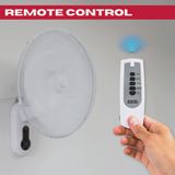Excel 16" Wall Mount Fan with Remote Control - White