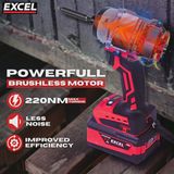 Excel 18V Brushless Impact Driver Body Only (Battery & Charger Not Included)