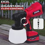 Excel 18V Cordless 1000ml Spray Gun Body Only (Battery & Charger Not Included)