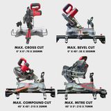 Excel 8.5" 216mm Mitre Saw Large Base 1500W/240V with Laser