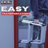 Excel Aluminium Stool Ladder Folding Hop Up 2 Tread 350mm x 400mm