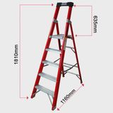 Excel Electricians Fibreglass Platform Step Ladder 6 Tread 2.04m EN131