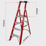 Excel Electricians Fibreglass Platform Step Ladder 4 Tread 1.57m EN131