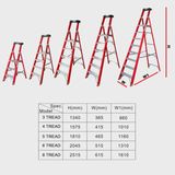 Excel Electricians Fibreglass Platform Step Ladder 4 Tread 1.57m EN131