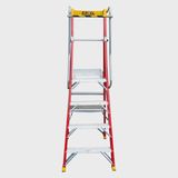 Excel Electricians Fibreglass Podium Step Ladder 4 Tread 2.04m EN131-7