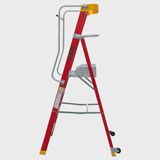 Excel Electricians Fibreglass Podium Step Ladder 4 Tread 2.04m EN131-7