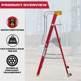 Excel Electricians Fibreglass Podium Step Ladder 4 Tread 2.04m EN131-7