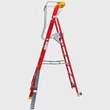 Excel Electricians Fibreglass Podium Step Ladder 6 Tread 2.61m EN131-7