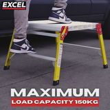 Excel Fibreglass Work Bench Platform Heavy Duty Folding Hop Up 600mm x 600mm