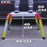 Excel Fibreglass Work Bench Platform Heavy Duty Folding Hop Up 600mm x 600mm