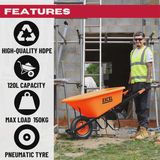 Excel Heavy Duty 120L Wheelbarrow Plastic Tray