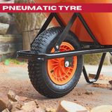 Excel Heavy Duty 70L Wheelbarrow with Galvanized Steel Tray