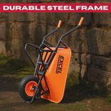 Excel Heavy Duty 70L Wheelbarrow with Galvanized Steel Tray