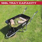 Excel Light Duty 100L Wheelbarrow with Steel Tray