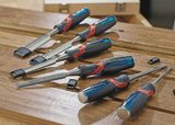 Draper 70419 - 140mm Soft Grip 'Pound Thru' Bevel Edge Wood Chisel Set of 6 Piece