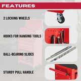Excel Roller Tool Chest Cabinet 8 Drawers Storage Toolbox Red