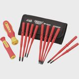 Draper 965SLIM/I/12 XP1000 VDE Slimline Interchangeable Screwdriver Set of 12 Piece - 70867